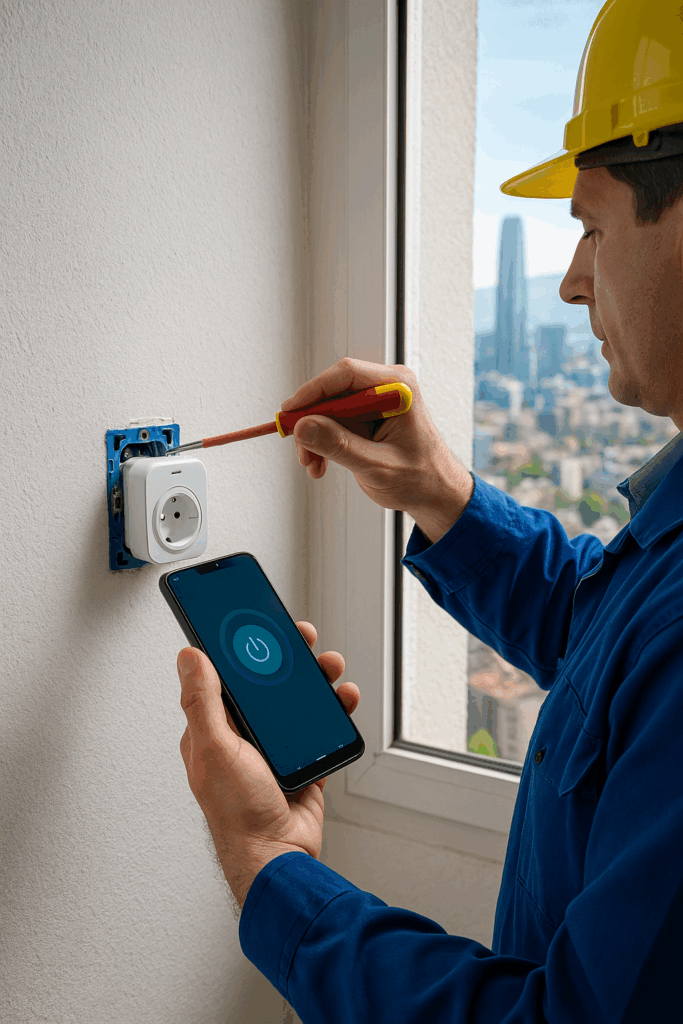 Instalar enchufe inteligente empotrado en Santiago para hogar conectado